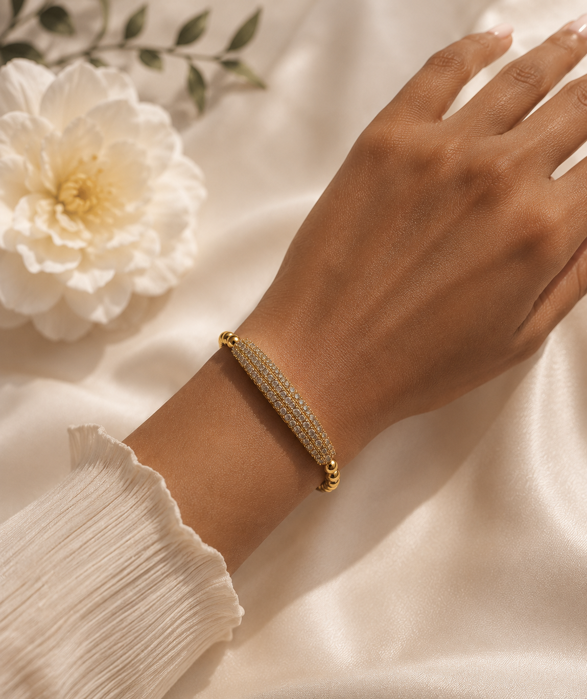 Gold Plated Stainless Steel Bracelet by NAXAYA