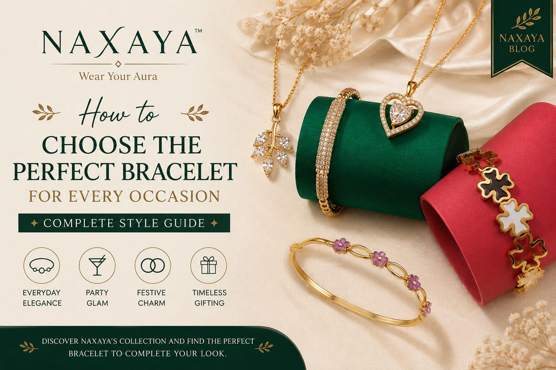 Top 10 Artificial Jewellery Trends for Women in 2026 featuring elegant bracelets, earrings, necklaces and fashion accessories by NAXAYA.