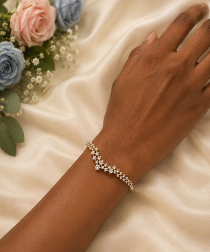 Royal Grace Gold Plated Bracelet by NAXAYA