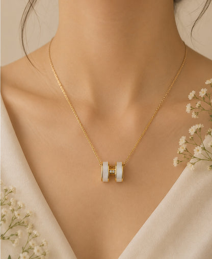 Zivara Pendant Necklace – Gold-Plated Elegance with Crystal Accents