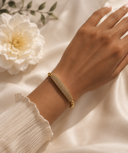 Gold Plated Stainless Steel Bracelet by NAXAYA