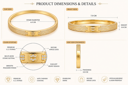 NAXAYA Evaya Gold Plated Bracelet for Women