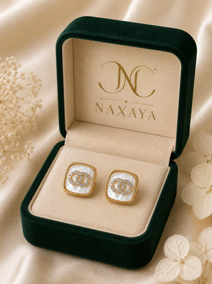 Elegant crystal square earrings for daily wear and party wear