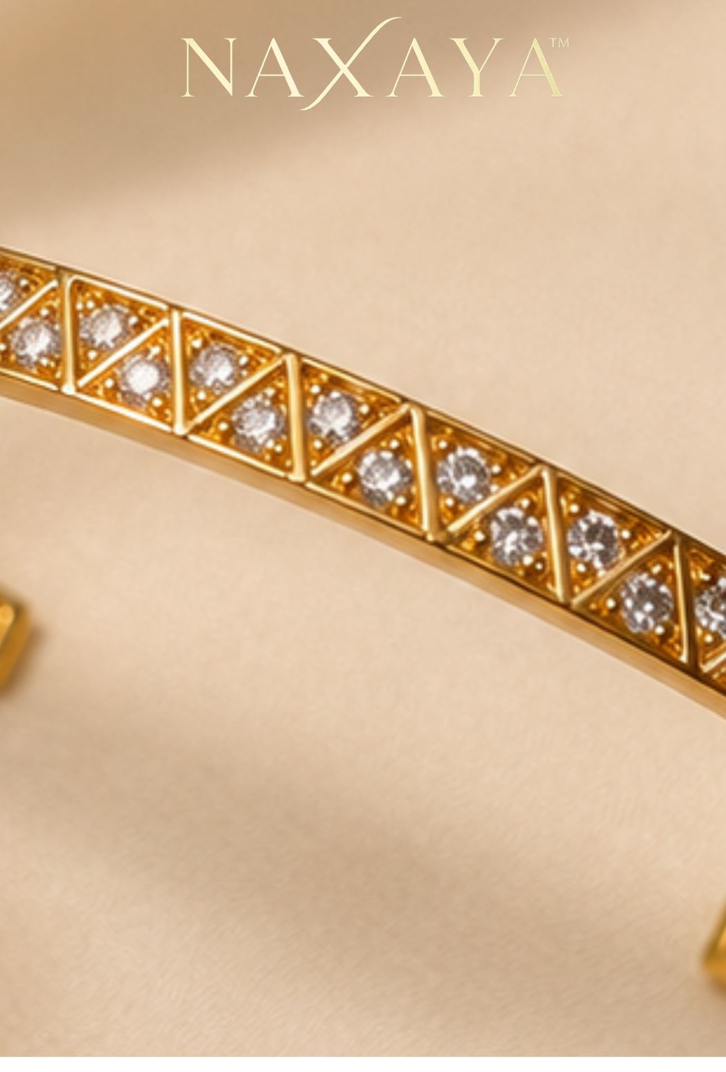 NAXAYA Aurixa 18K Gold Plated Zircon Bracelet for Women